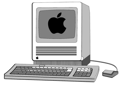 Old Style Macintosh Computer